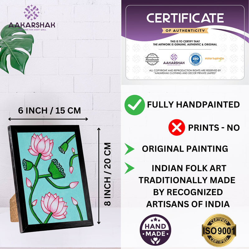 handmade iso certified-pichwai lotus painting