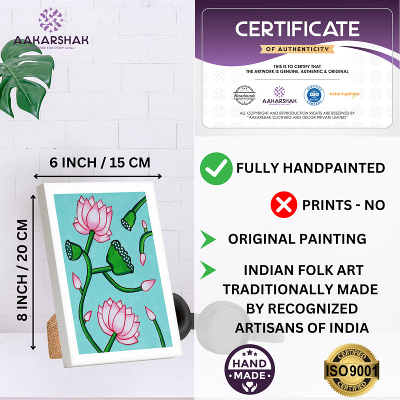 handmade iso certified-pichwai lotus painting