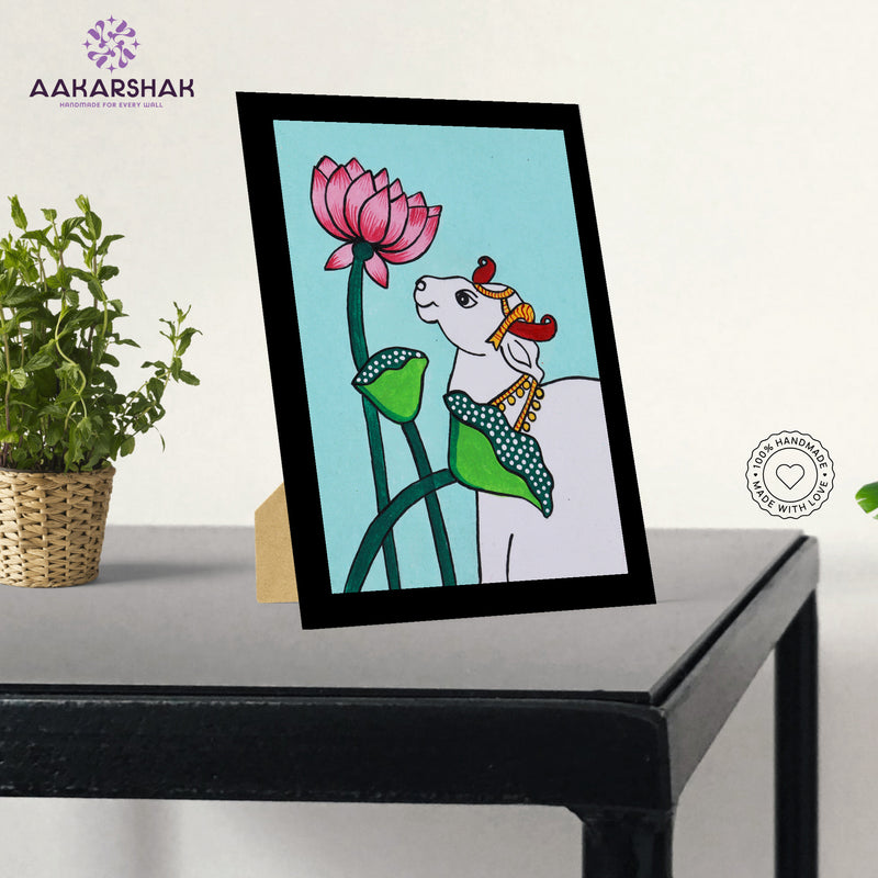 vibrant handmade pichwai painting-depicting indian folk traditions