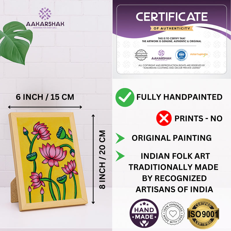 handmade iso certified-pichwai lotus painting