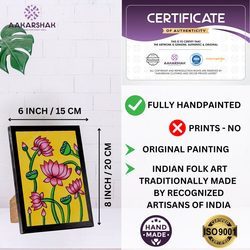 handmade iso certified-pichwai lotus painting