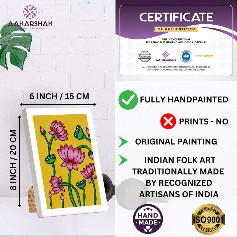 handmade iso certified-pichwai lotus painting