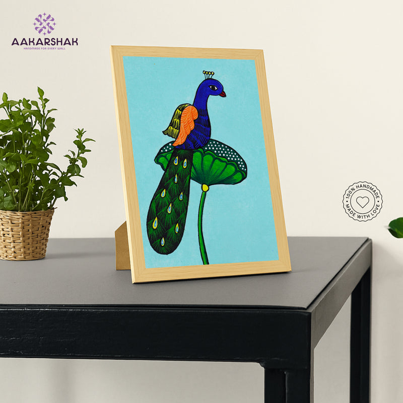vibrant handmade pichwai painting-depicting indian folk traditions