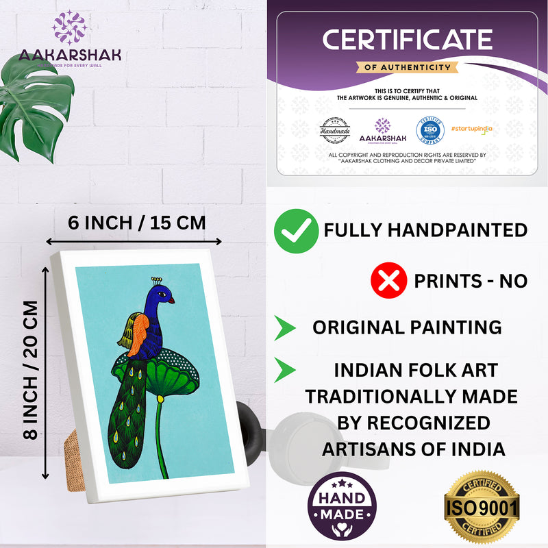 handmade iso certified-pichwai peacock painting