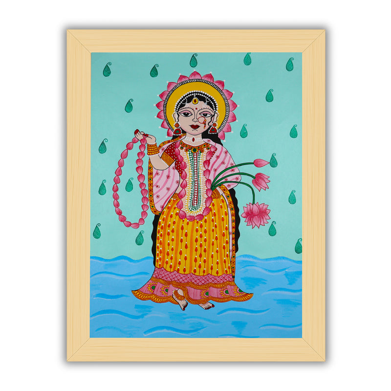Handmade Pichwai Radha Rani Painting Framed 17x24 Inch Wall Art