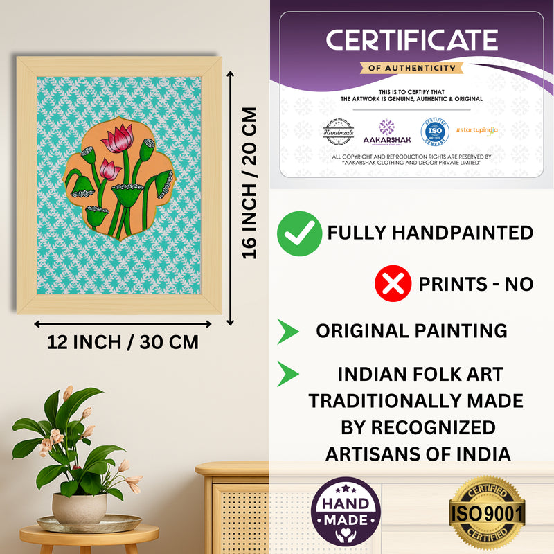 ISO certified handmade painting with authenticity certificate included