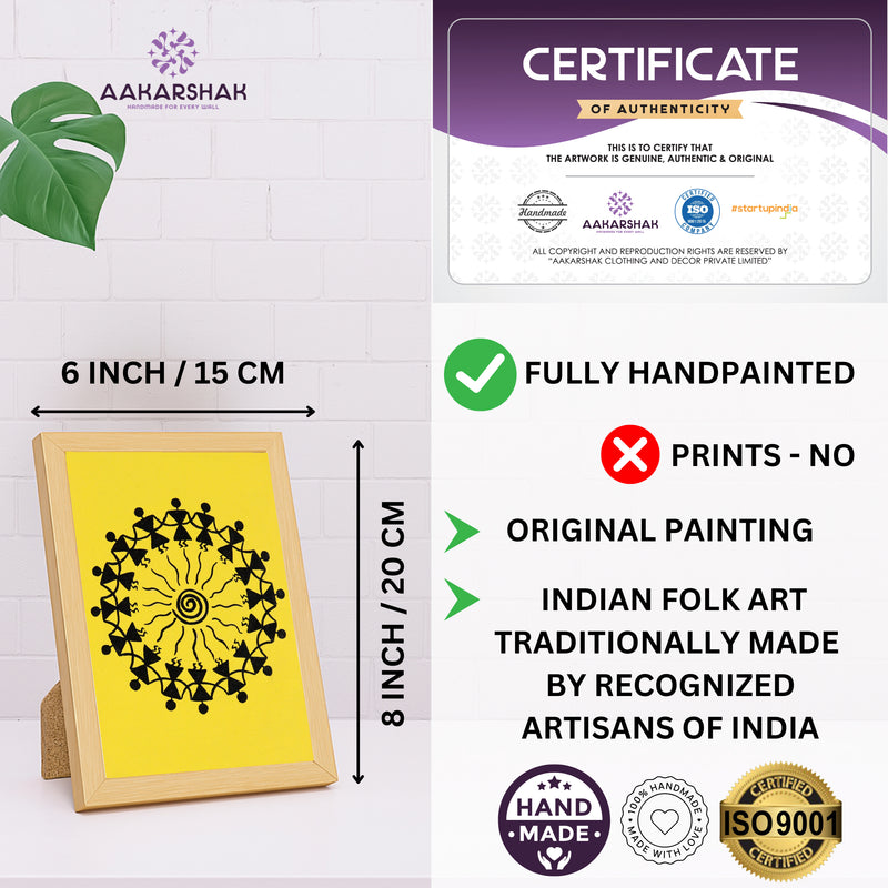 handmade iso certified-dancing warli painting