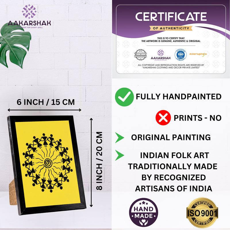 handmade iso certified-dancing warli painting
