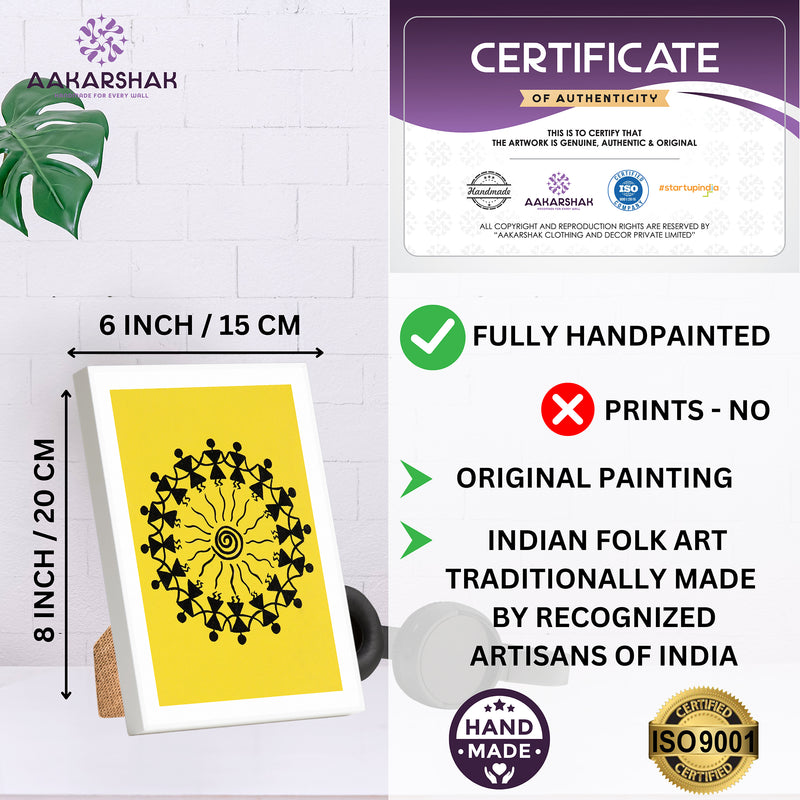 handmade iso certified-dancing warli painting