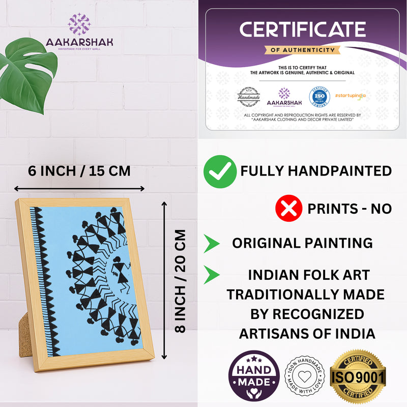 handmade iso certified-dancing warli painting