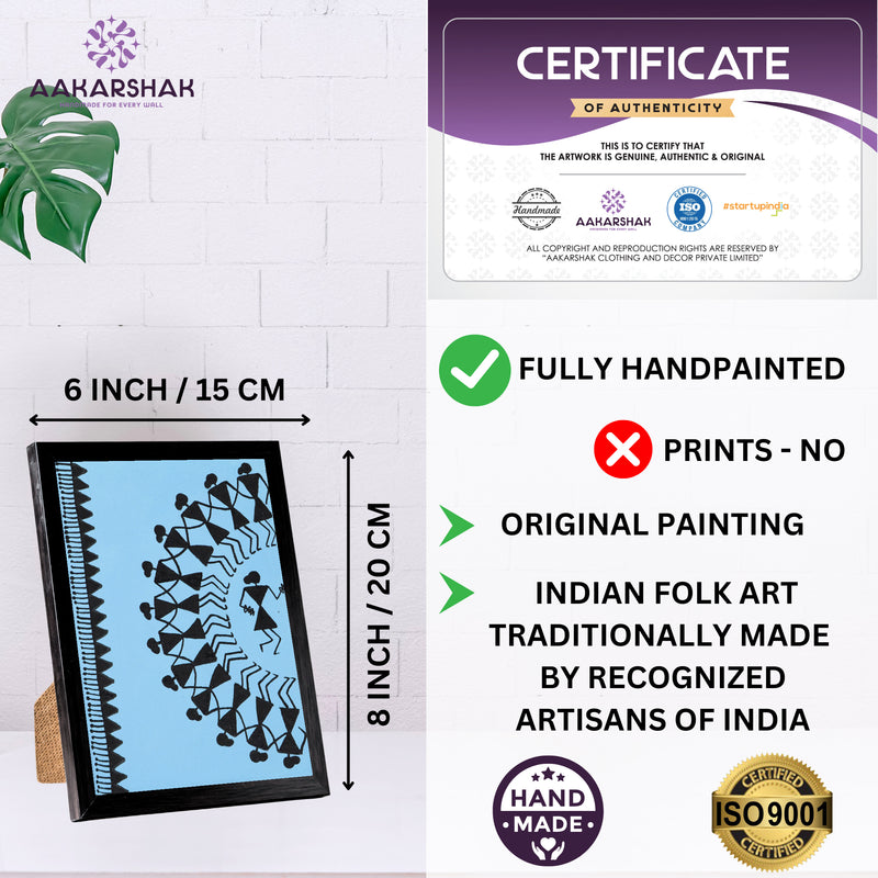 handmade iso certified-dancing warli painting