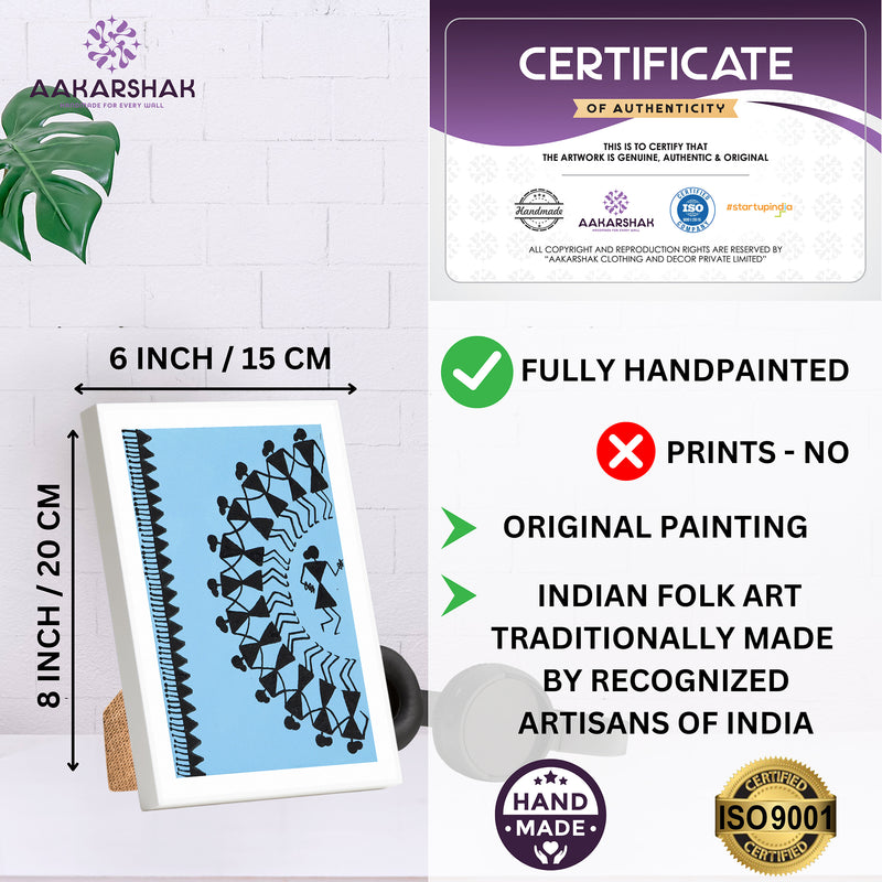 handmade iso certified-dancing warli painting
