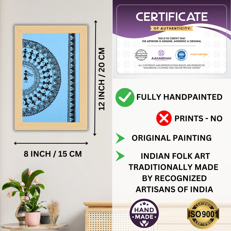 handmade iso certified-dancing warli painting