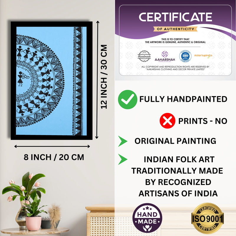 handmade iso certified-dancing warli painting