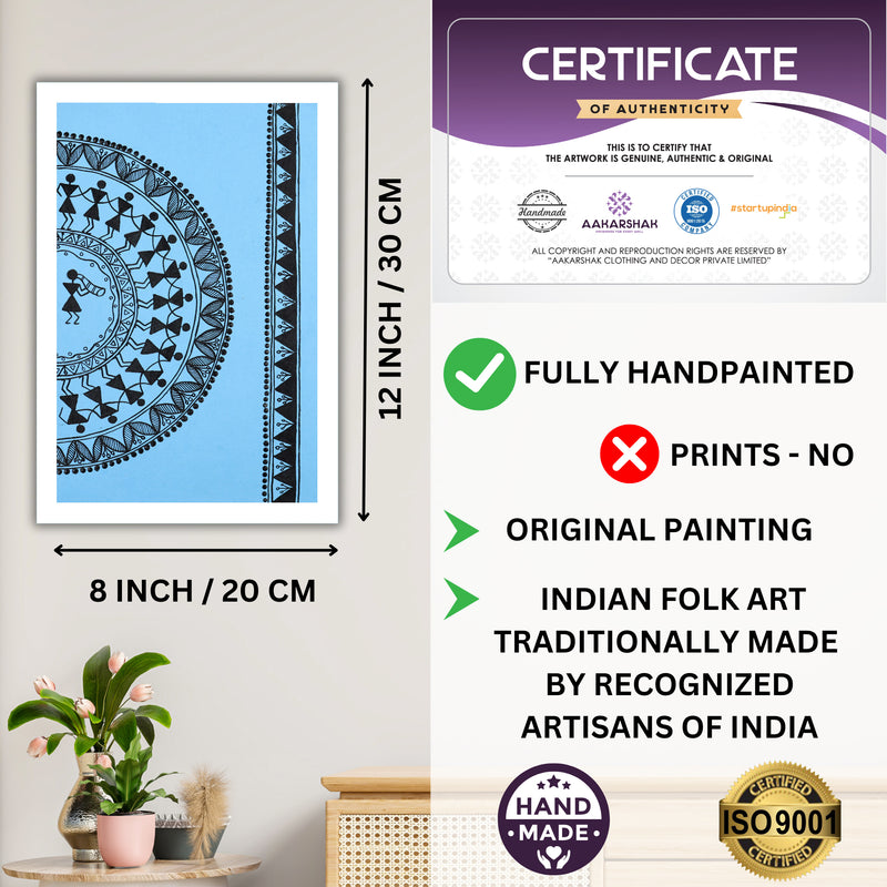 handmade iso certified-dancing warli painting