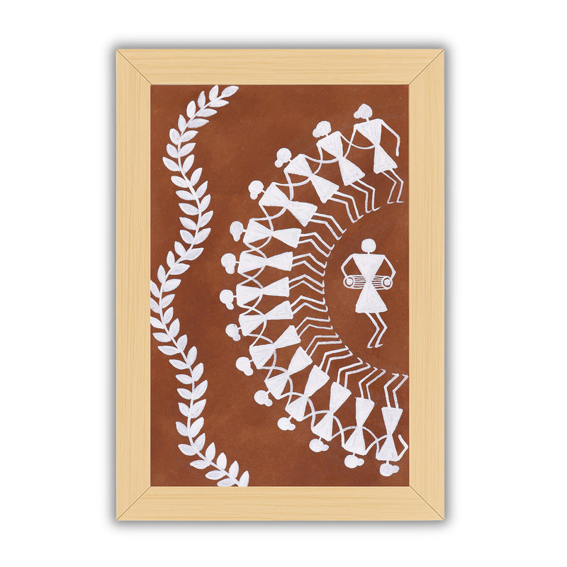 Decorative dancing design with black handmade patterns on a blue background