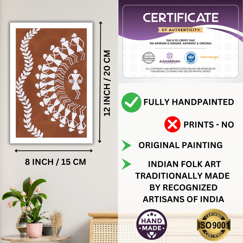 handmade iso certified-dancing warli painting