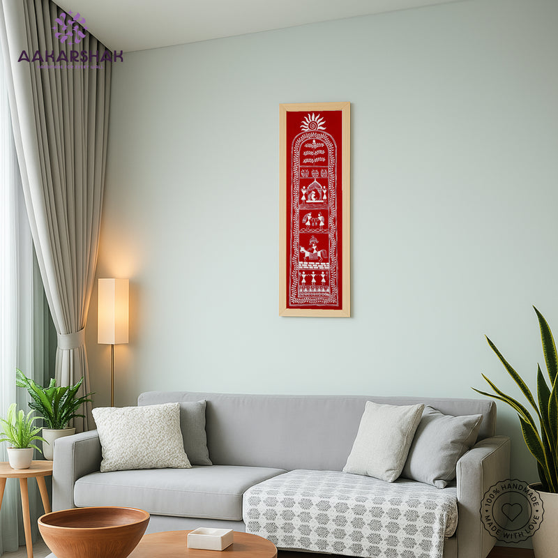 vibrant handmade dolly painting-depicting indian folk traditions
