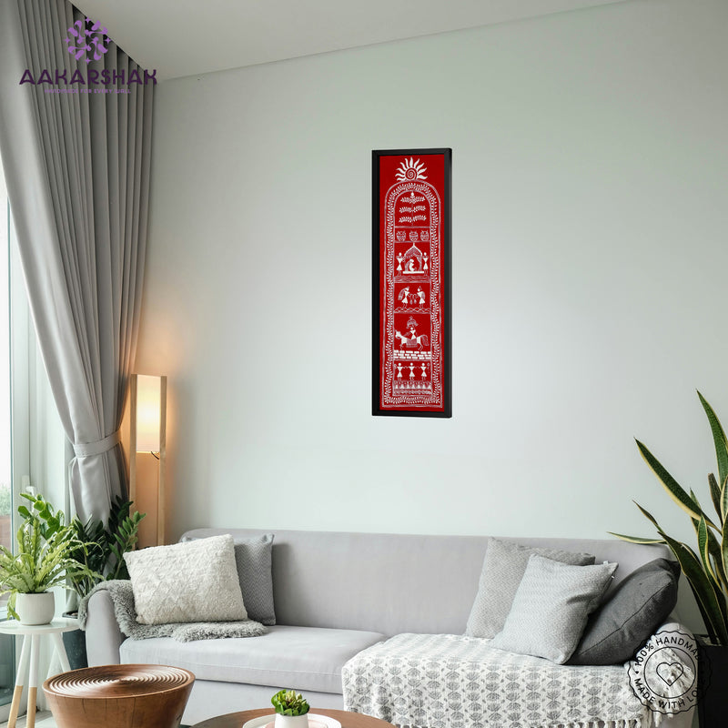 vibrant handmade dolly painting-depicting indian folk traditions