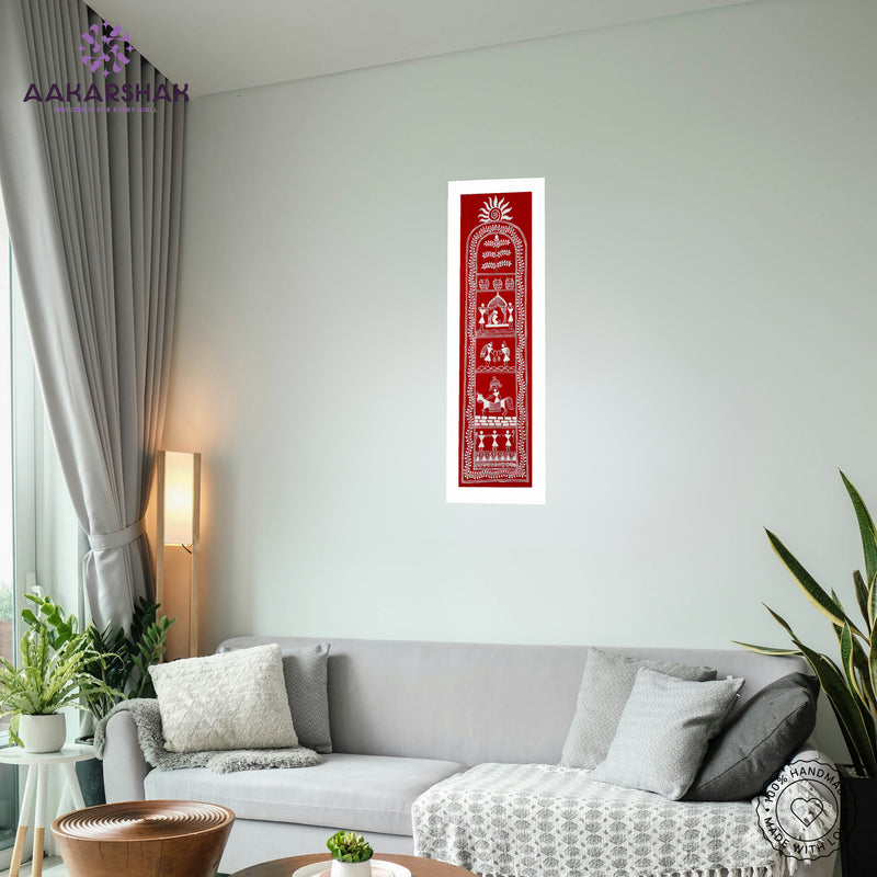 vibrant handmade dolly painting-depicting indian folk traditions