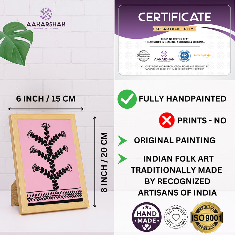 handmade iso certified-flower warli painting