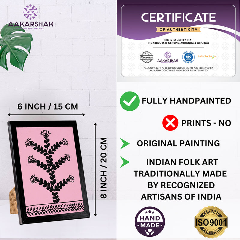 handmade iso certified-flower warli painting