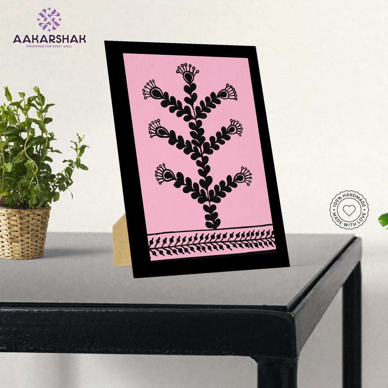 vibrant handmade flower painting-depicting indian folk traditions