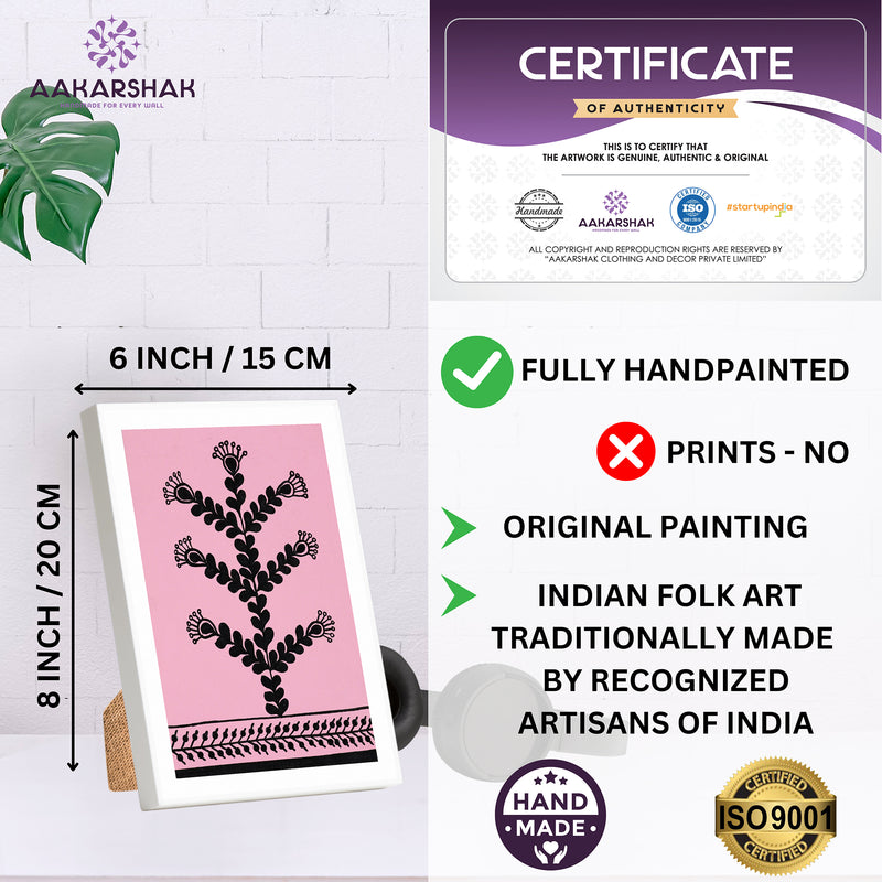 handmade iso certified-flower warli painting