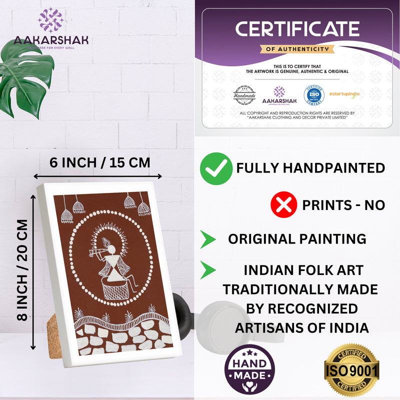 handmade iso certified-krishna warli painting