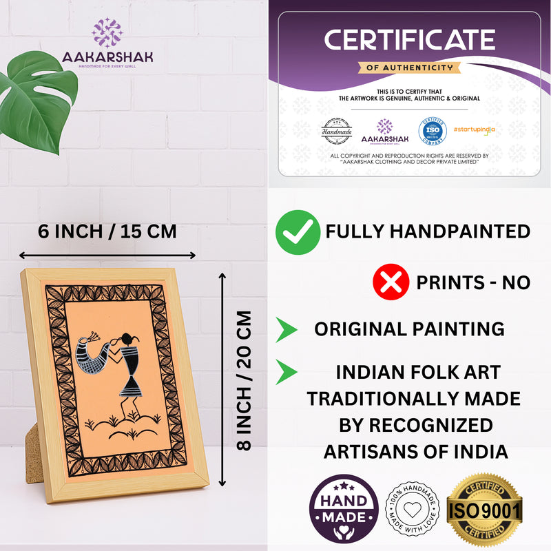 handmade iso certified-singing warli painting