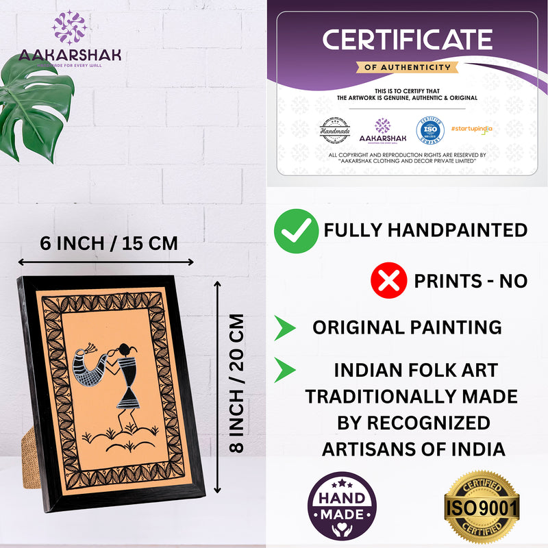 handmade iso certified-singing warli painting
