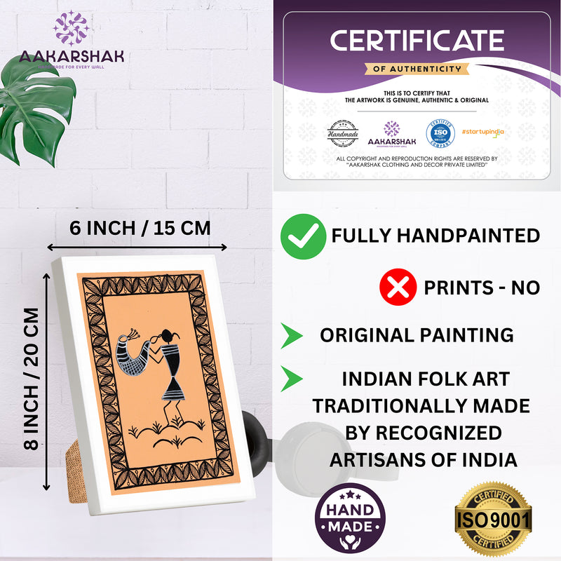handmade iso certified-singing warli painting