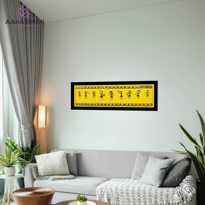 vibrant handmade singing painting-depicting indian folk traditions