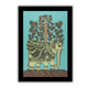 Framed artwork of a colorful elephant -with handmade kalamkari painting 