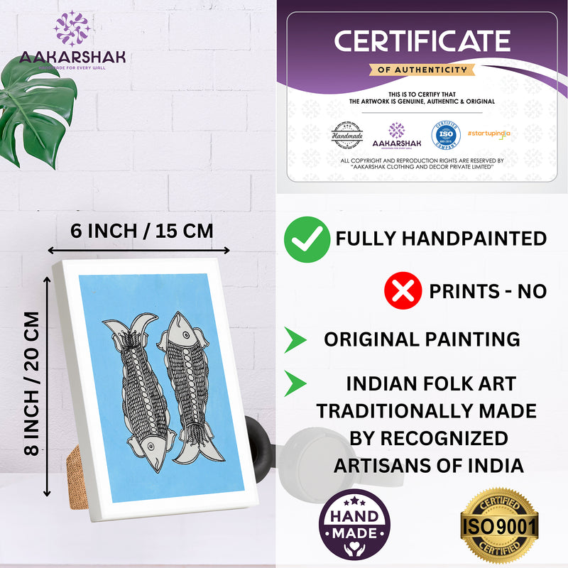 handmade iso certified-fish kalamkari painting
