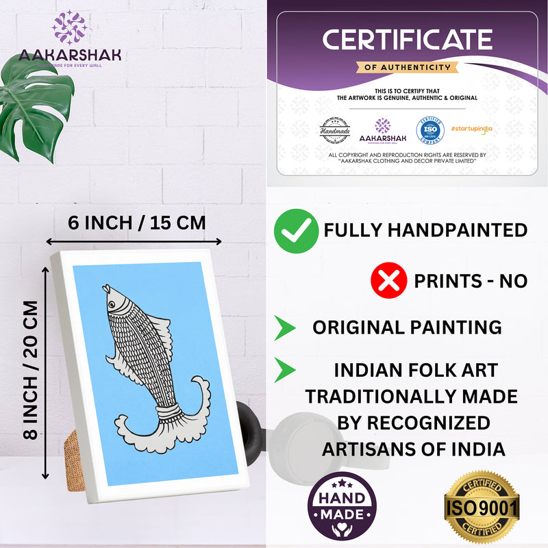 handmade iso certified-fish kalamkari painting

