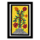 handmade kalamkari painting flower-in vibrant traditional folk art style