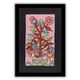 handmade kalamkari painting flower-in vibrant traditional folk art style