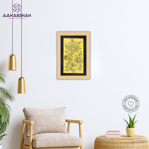 vibrant handmade peacock painting-depicting indian folk traditions
