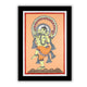 Framed artwork of a colorful ganesh ji -with handmade kalamkari painting 