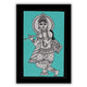 handmade kalamkari painting krishna-in vibrant traditional folk art style
