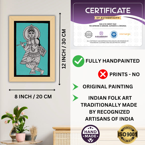 handmade iso certified-krishna kalamkari painting