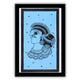 handmade kalamkari painting lady-in vibrant traditional folk art style