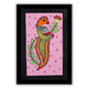 handmade kalamkari painting peacock-in vibrant traditional folk art style
