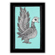 handmade kalamkari painting peacock-in vibrant traditional folk art style
