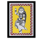 Framed artwork of a colorful radha-with handmade kalamkari painting 