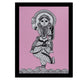 Framed artwork of a colorful radha-with handmade kalamkari painting