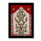 Framed artwork of a colorful tree of life -with handmade kalamkari painting 