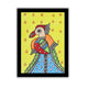 Handmade Madhubani Peacock Painting 6x8 Inch Framed Indian Wall Decor
