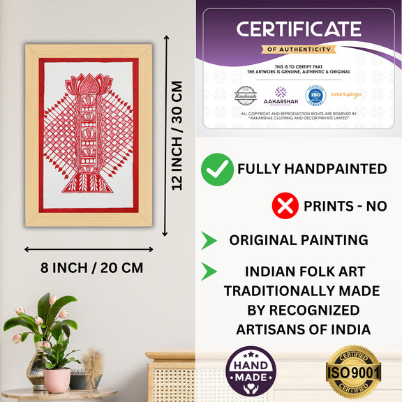 handmade iso certified-bamboo madhubani painting
